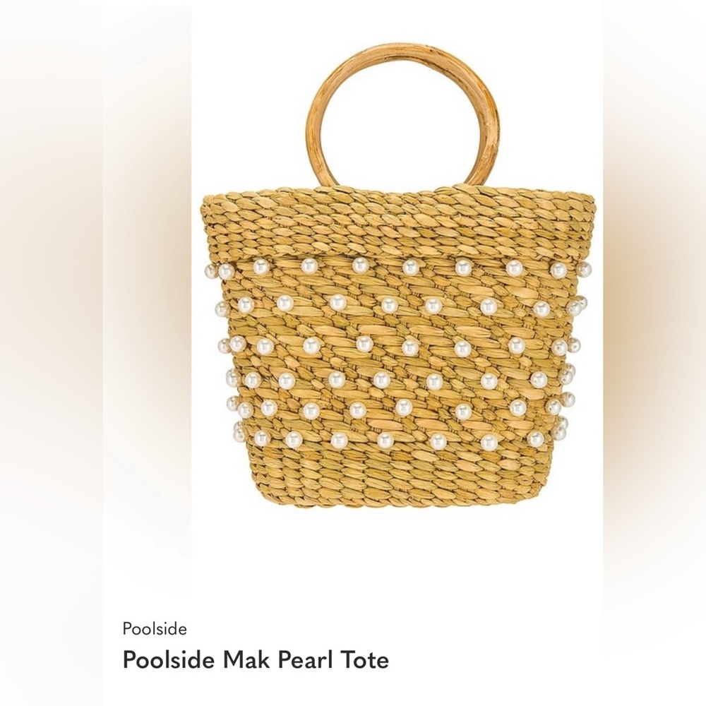 Poolside Woven Pearl Tote Bag